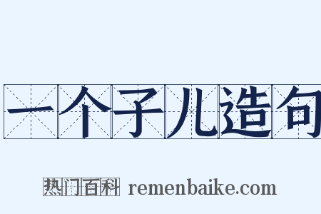 一个子儿造句是什么意思的图片